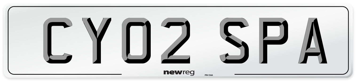 CY02 SPA Number Plate from New Reg
